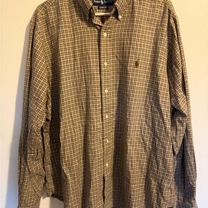 Ralph Lauren Long-sleeve button down shirt Men's size XL Classic fit Brown
